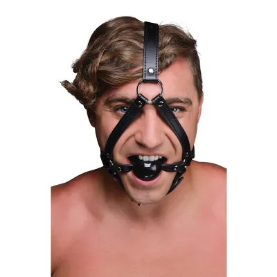 Strict Head Harness With 1 5 Inch Ball Gag Black