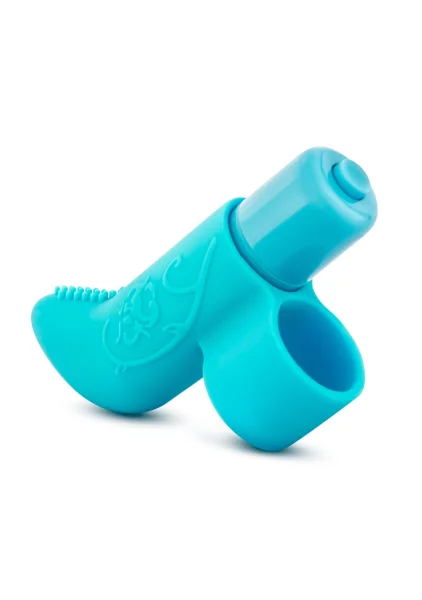 Blush Silicone Finger Vibe 7X Waterproof Blue