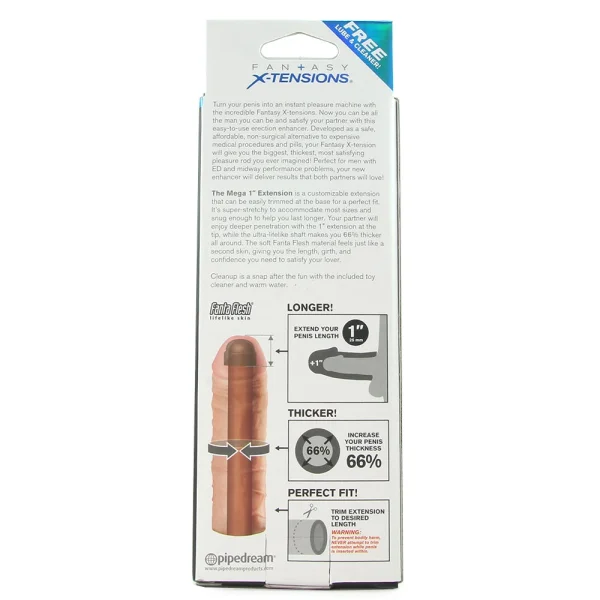 Fantasy X-tensions Mega 1" Penis Extension - Vanilla