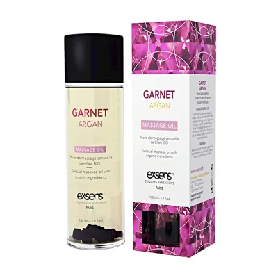 Organic Massage Oil With Stones Garnet Argan 100ml