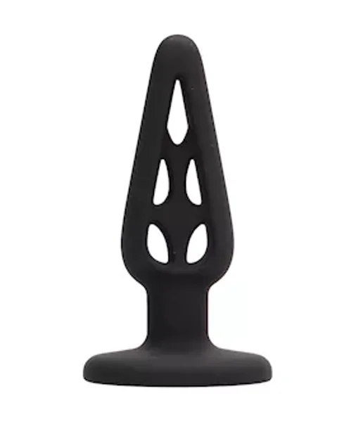 Butt Plug - Hollow 1 - Black -  4 Inch — image 3 of 4