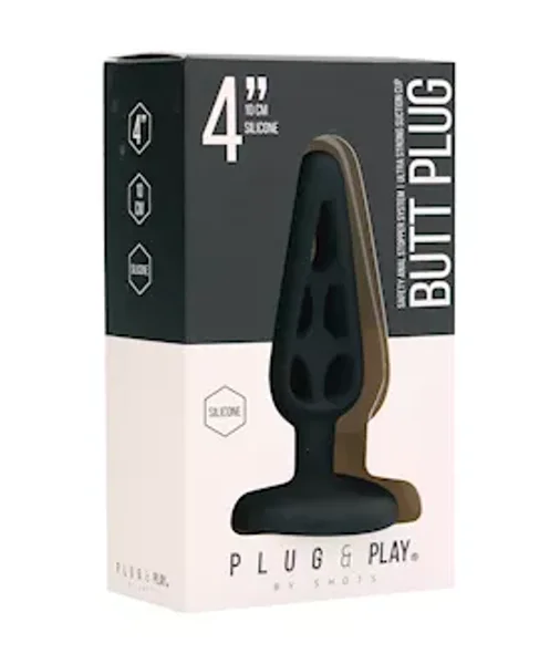 Butt Plug - Hollow 1 - Black -  4 Inch — image 4 of 4