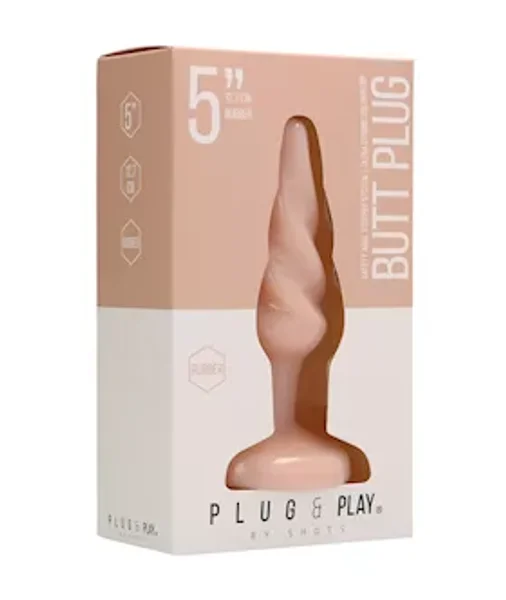 Butt Plug - Rounded - Flesh -  5 Inch — image 4 of 4