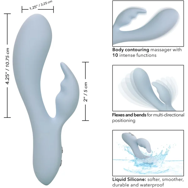 Contour Kali Silicone Waterproof Rechargeable Rabbit Style Vibrator By CalExotics