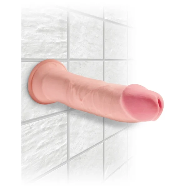King Cock Plus 9" Triple Density Cock With Suction Cup Base - Vanilla
