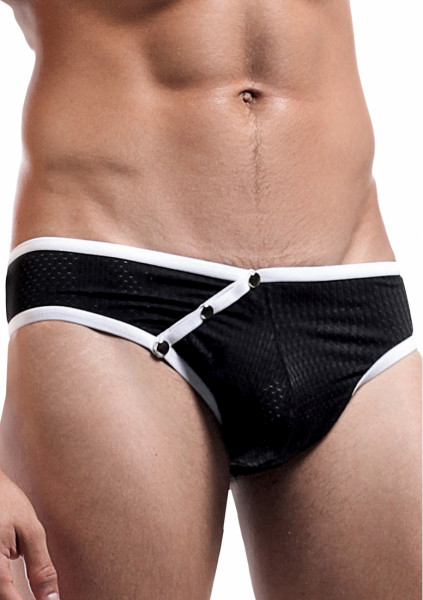 Fly Away Snap Bikini - Black - Sexy Lingerie for Men