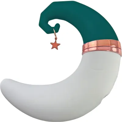 Happy Moon Rechargeable Pleasure Air Clitoral Stimulator With G Spot Vibrator Green