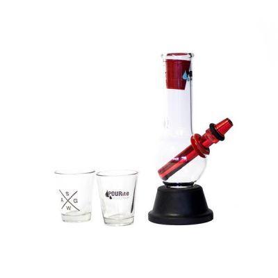 Neptune Sapphire Pourite With Shot Glass Gift Box