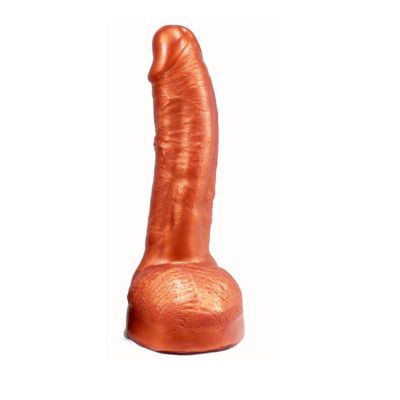 SquarePegToys R Leo SuperSoft Bronze Silicone Dildo with Balls 2 Sizes