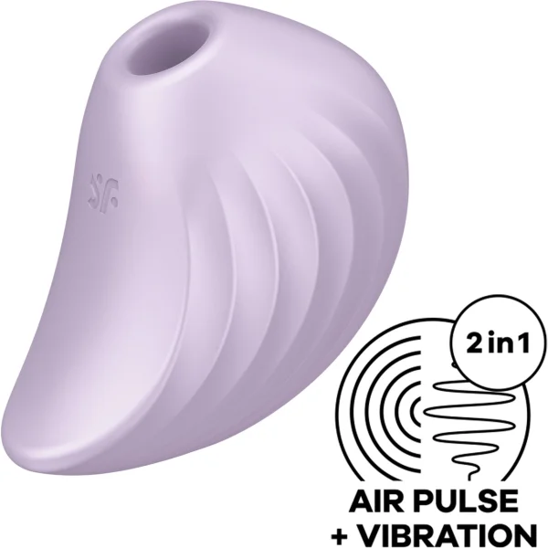 Satisfyer Pearl Diver Pressure Wave Rechargeable Waterproof Clitoral Stimulator - Violet