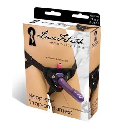 Neoprene Strap on Harness Black