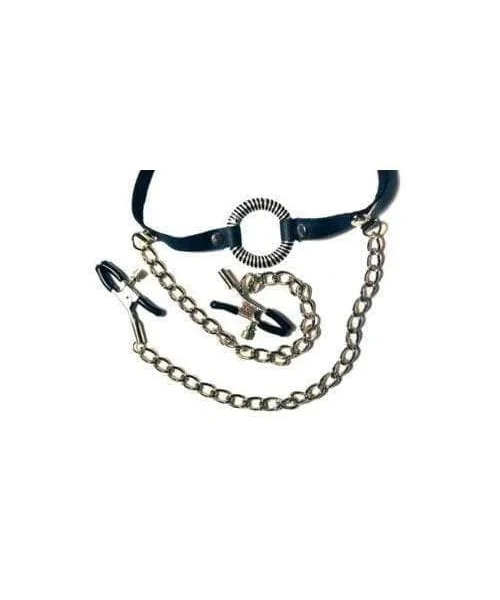 Fetish Fantasy Series O-Ring Gag Nipple Clamps