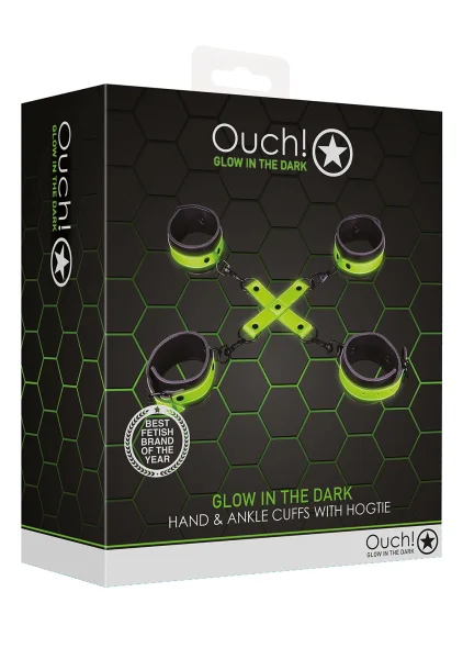 Ouch! Glow in the Dark Hand and Ankle Cuffs with Hogtie — image 5 of 10