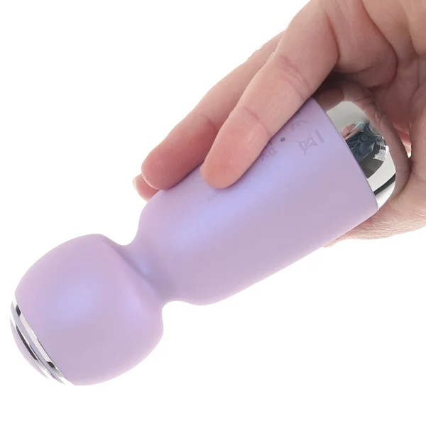 Playboy Pleasure Royal Rechargeable Silicone Vibrating Mini Massage Wand - Lavender