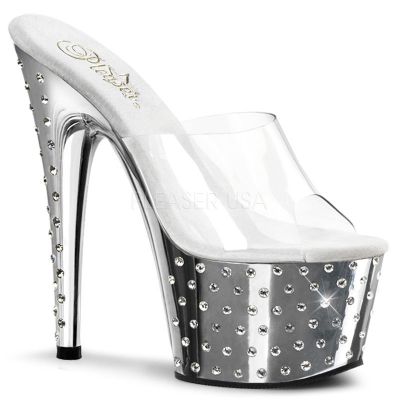 STARDUST 701 7 Rhinestone Studded Silver Chrome P F Slide