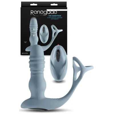 nsnovelties The Handyman 5 7 Remote Controlled Thrusting Prostate Massager with Attached Cock Ring
