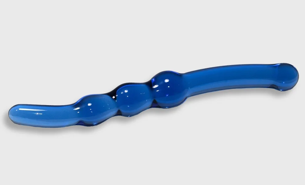 Blue Note Glass Wand Dildo by Liberator Glassworks