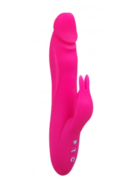 Booster Rabbit Rechargeable Silicone Rotating Dual-Stim Vibrator By FemmeFunn - Pink