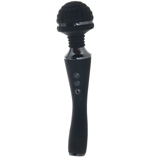 Sugar Pop Bliss Silicone Rechargeable Wand Style Vibrator - Black