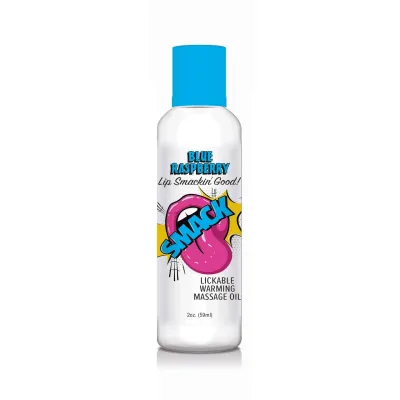 Smack Warming and Lickable Massage Oil Blue Raspberry 2 Oz
