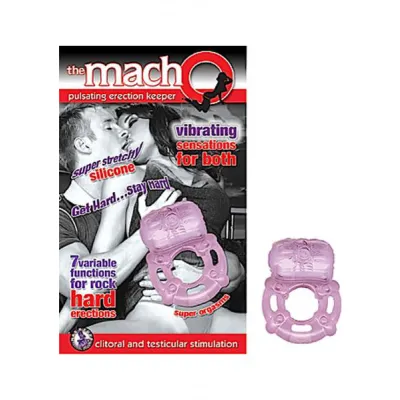 The Macho Erection Keeper 7 Function Vibrating Cockring Purple