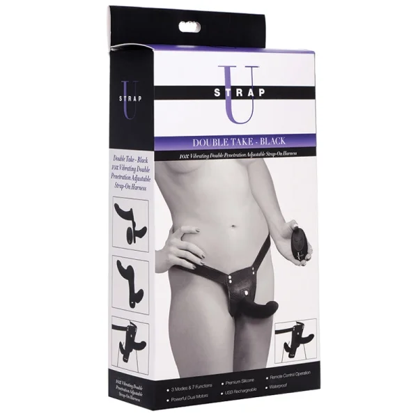 'Double Take' Vibrating Double Penetration Strap-On