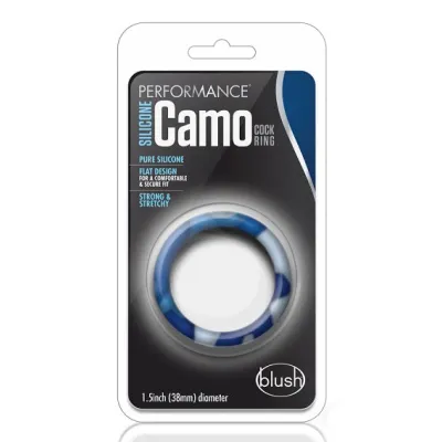 Blush Performance Blue Camouflage Silicone Camo Cock Ring