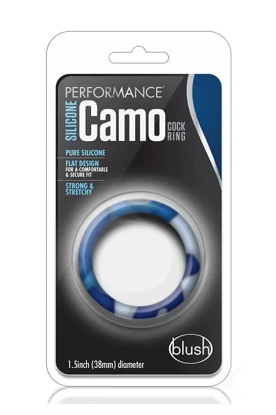 Blush Performance Blue Camouflage Silicone Camo Cock Ring