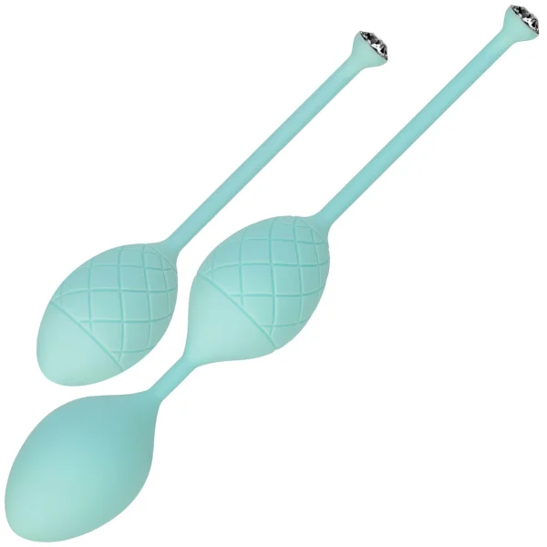 Pillow Talk Frisky Silicone Kegel Balls - Teal