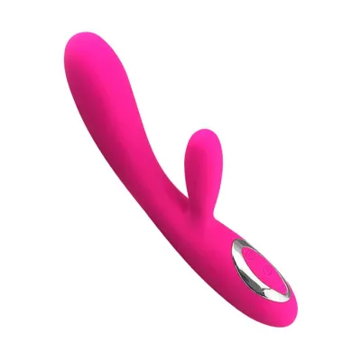 Amore Silicone Rabbit Vibrator Pink 7 9 Inch