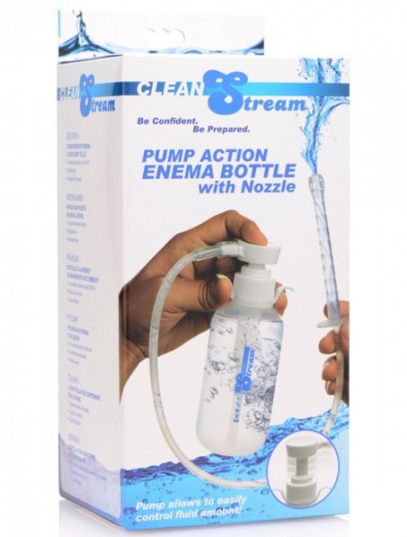 Pump Action Enema Bottle With Nozzle