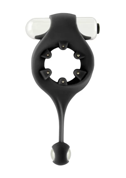 Infinity Vibrating Cockring With Dangling Ball - Black — image 8 of 10
