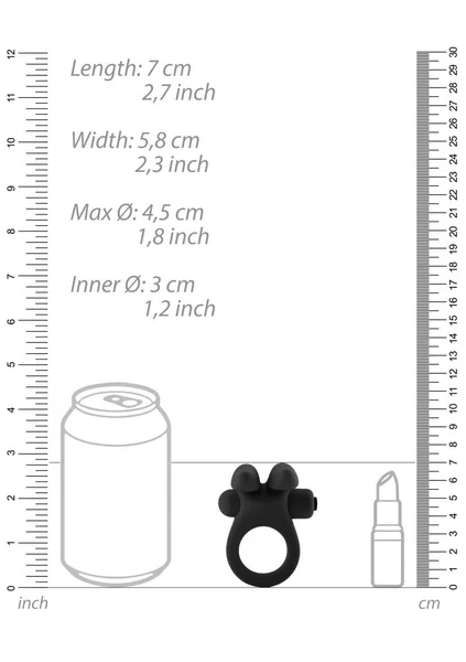 Bunny Cockring - Black — image 13 of 13