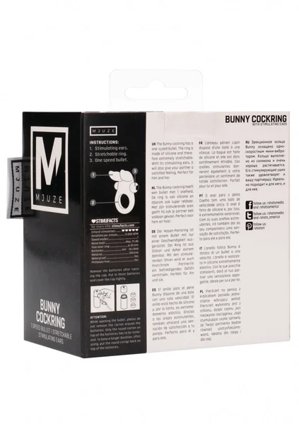 Bunny Cockring - Black — image 12 of 13