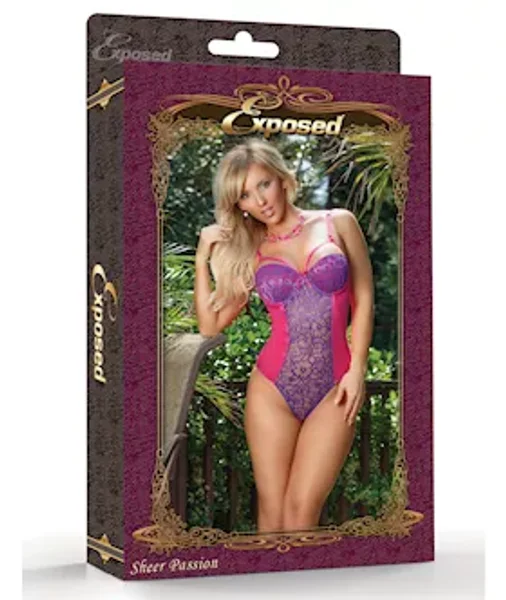 Teddy With Snap Crotch - Purple - Medium — image 2 of 3
