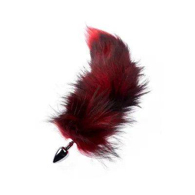 Kink Range Bushy Tail Butt Plug 3 Inch Burgandy 17 7 Inch