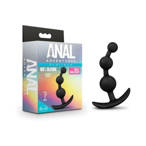 Anal Adventures Platinum Small Anal Beads Black