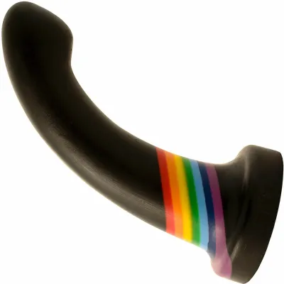 Pride Rainbow G Spot Silicone Dildo by BS Medium