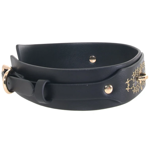 Fetish & Fashion Katrina Collar By NS Novelties - Black & Gold