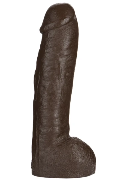 Doc Johnson Vac-U-Lock Realistic Hung 12" Cock - Chocolate