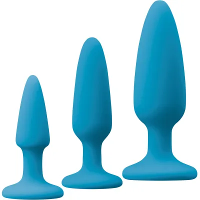 Colours Pleasures Blue Silicone Anal Trainer Kit