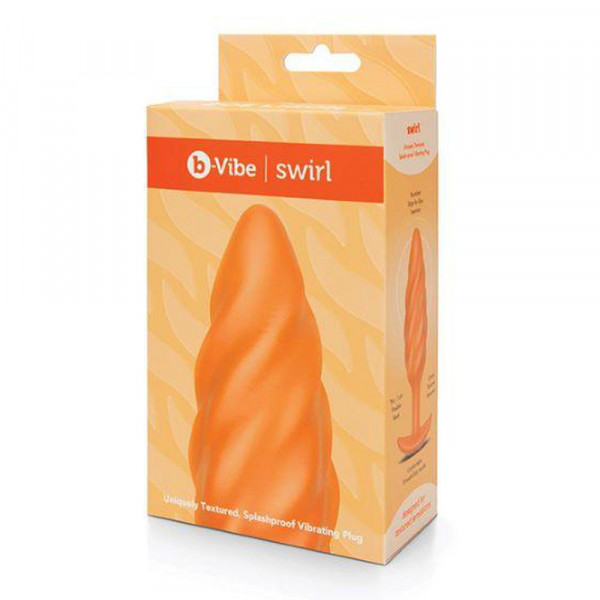 B-vibe Swirl Texture Plug Orange