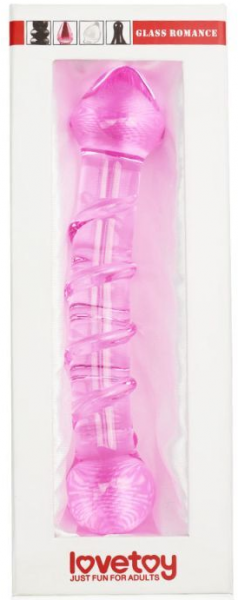 7" Textured Glass Dildo