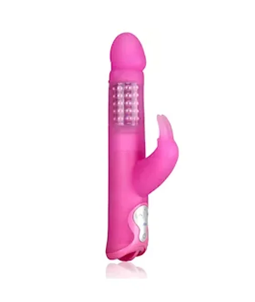 Rotating Beads Rabbit Vibe - Pink - 9.7 Inch — image 2 of 2