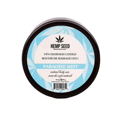 Hemp Seed 3 in 1 Massage Candle Paradise Mist 6 Oz