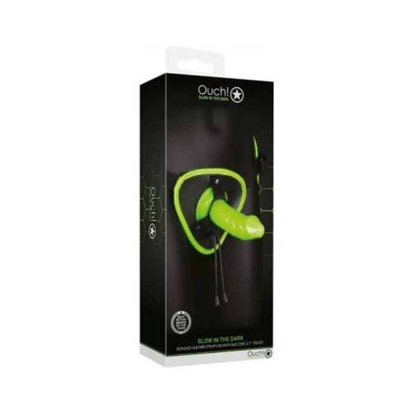 Ouch! Glow Strap-on Harness - Glow In The Dark - Green