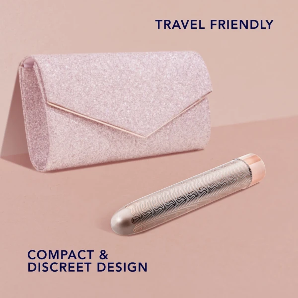 The Collection Lattice Limited Edition Rechargeable Waterproof Slimline Vibrator By Blush - Rose Gold