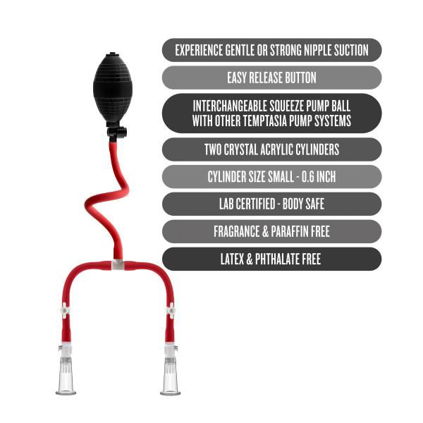 Blush Temptasia Nipple Squeeze Pump System