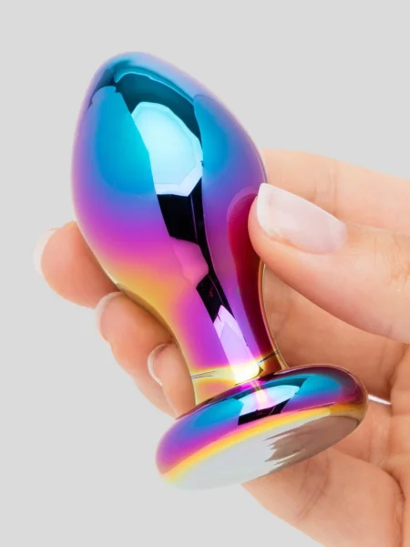 Lovehoney Sensual Glass Small Iridescent Butt Plug 3 Inch