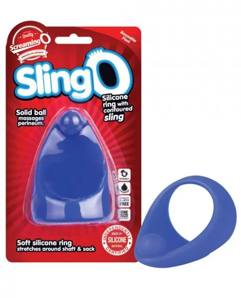 Screaming O SlingO Blue Cock Ring — image 7 of 8